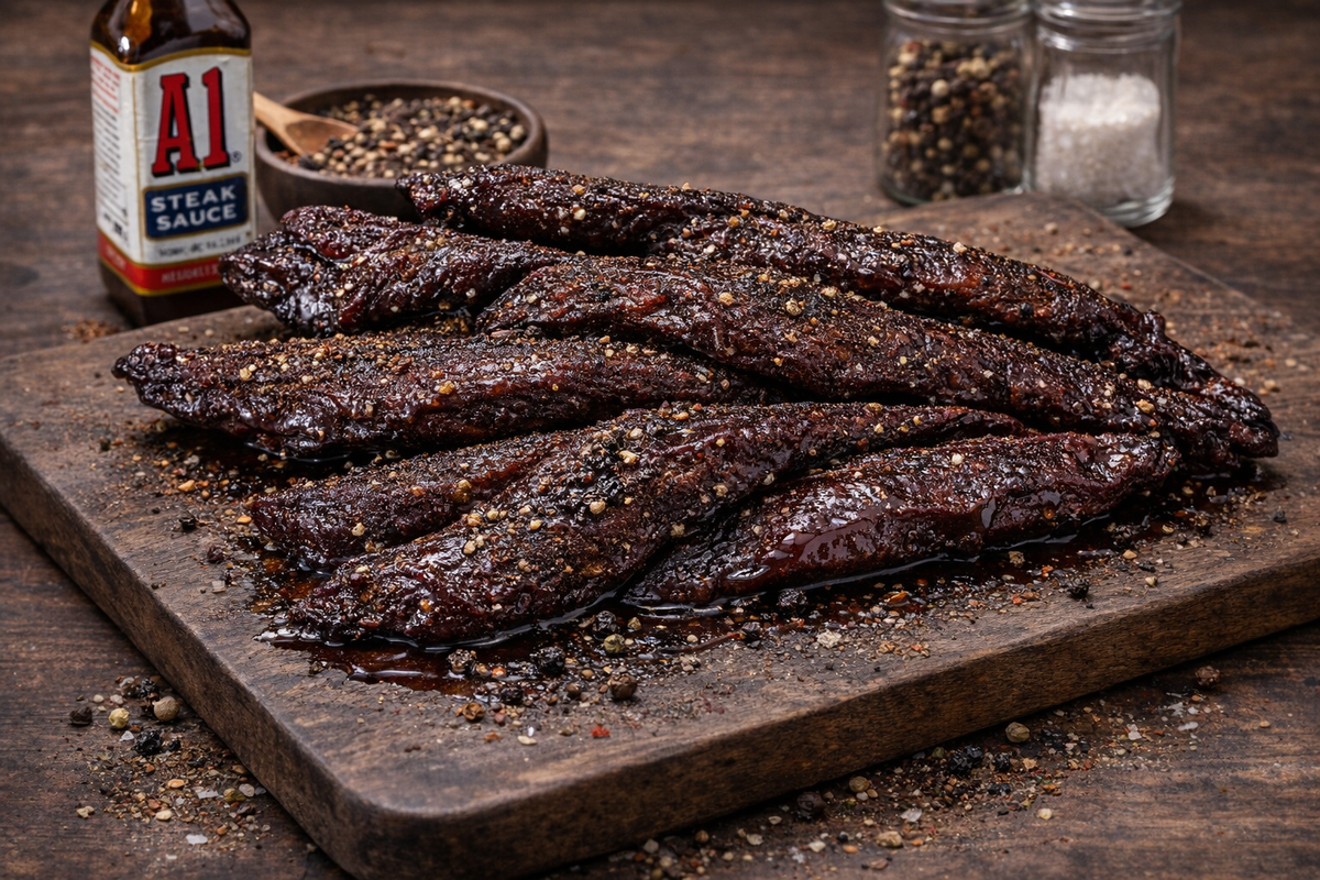Peppercorn & A1 Flavored Beef Jerky