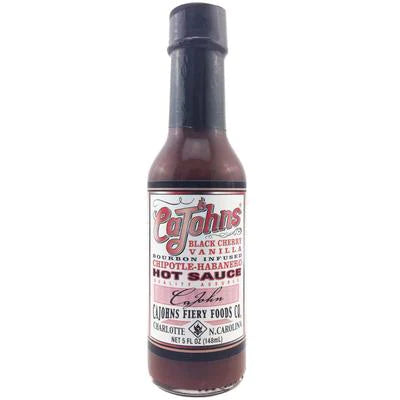 CaJohns Bourbon Infused Black Cherry Vanilla Chipotle-Habanero Hot Sauce