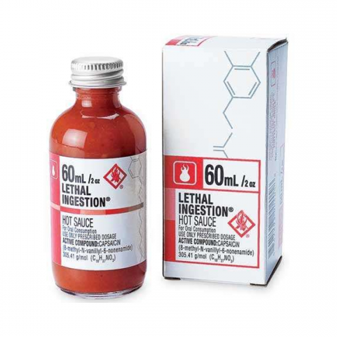 CaJohn's Lethal Ingestion Bhut Jolokia Hot Sauce, 2oz.
