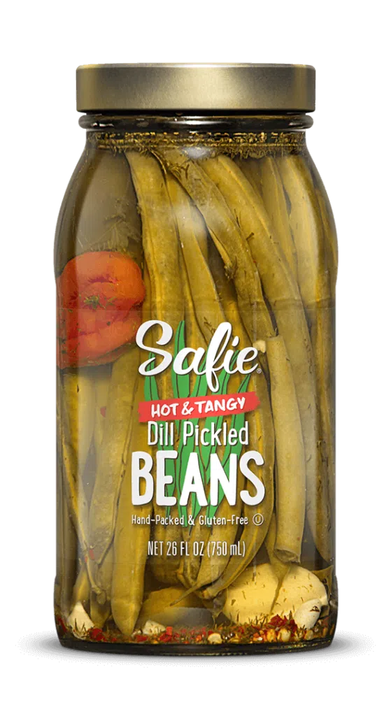 Safie Hot & Tangy Dill Pickled Beans 26 oz.