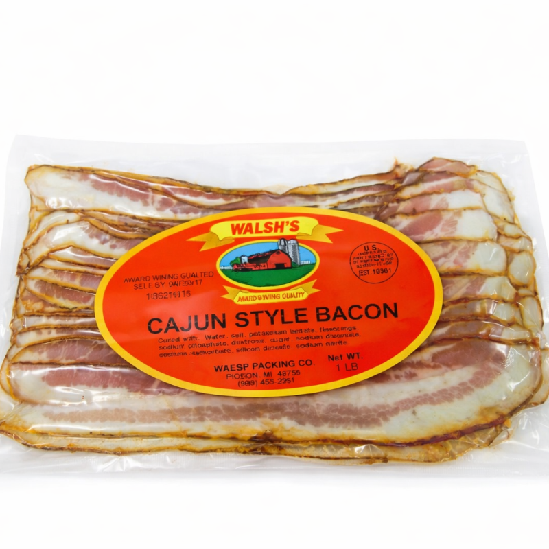 1 lb. Cajun Seasoned Sliced Smoked Bacon