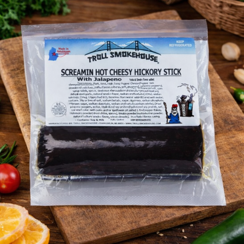 Troll Smokehouse Screaming Hot Hickory Stick with Jalapenos & Cheese