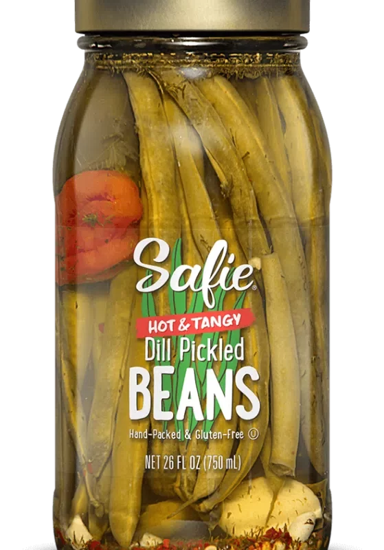 Safie Hot & Tangy Dill Pickled Beans 26 oz.