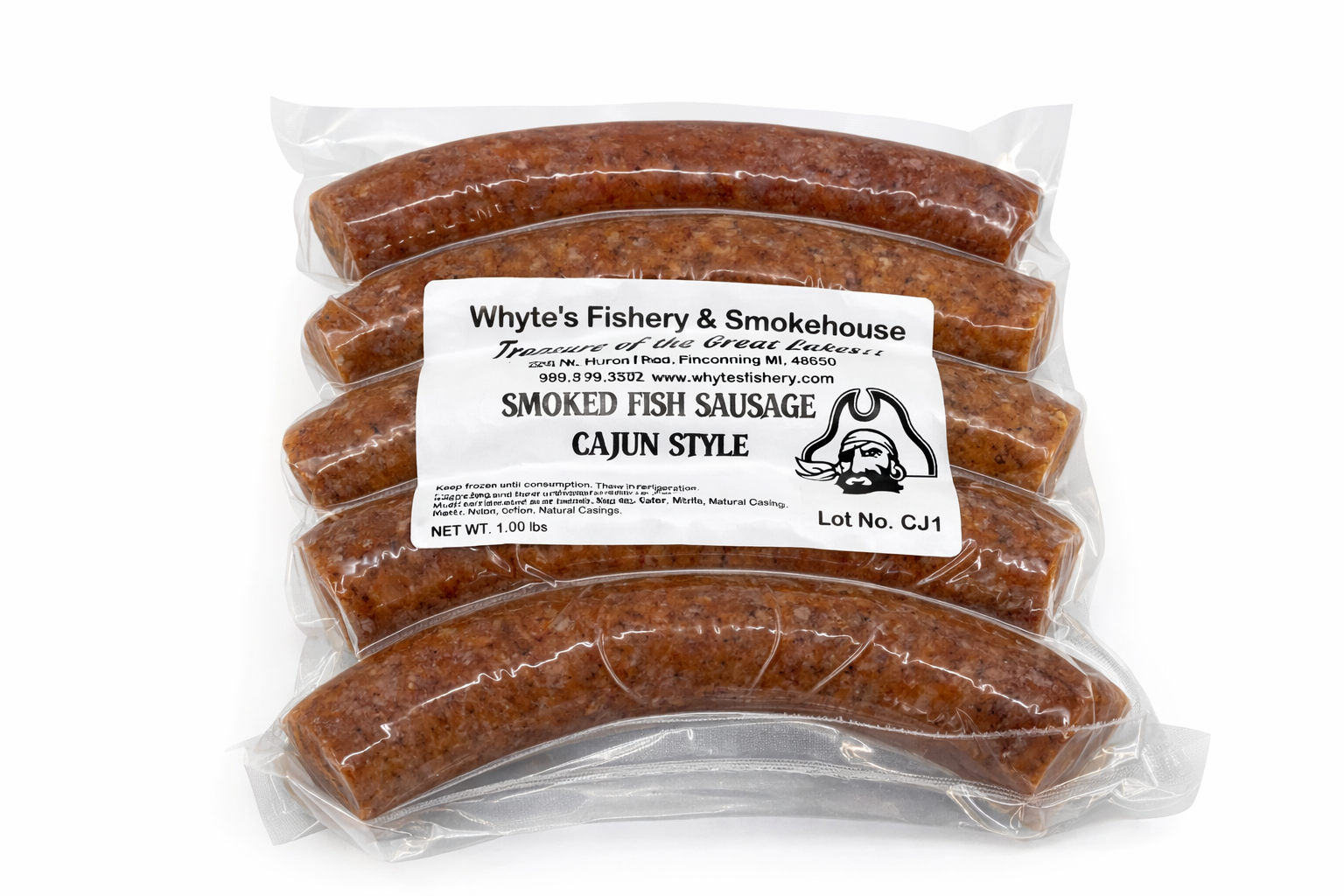 1 lb. Smoked Fish Sausage - Image 3