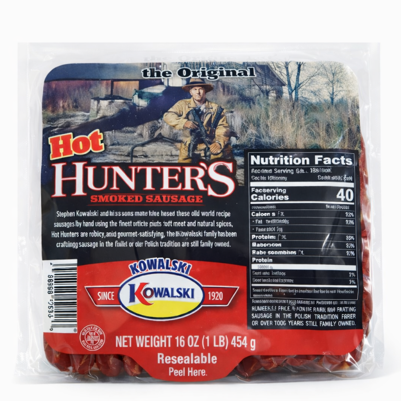 Kowalski Hot N' Spicy Hunters Sausage - 1 lb.